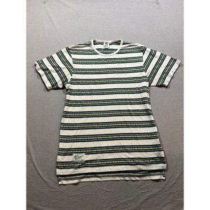 L´Rgroup Shirt Adult Small White Striped Short Sleeve Pullover Tee‎ Mens